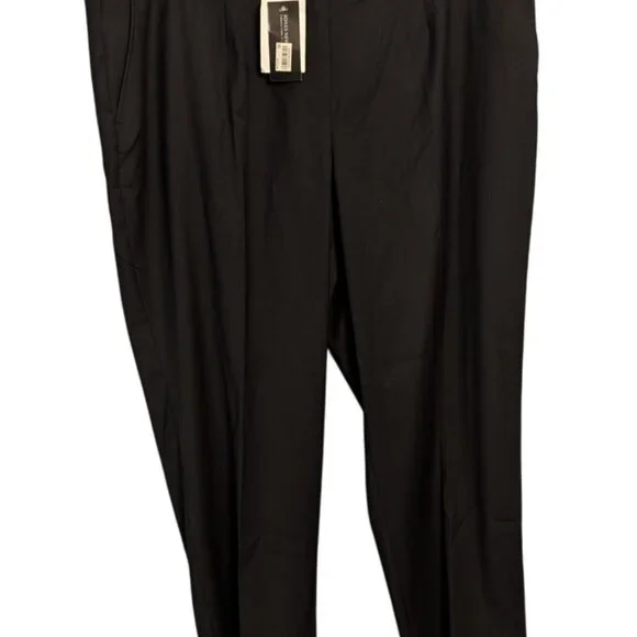 Jones New York Womens Black Stretch Slim Fit Pants 20WP Petite Runway Style - Picture 1 of 15